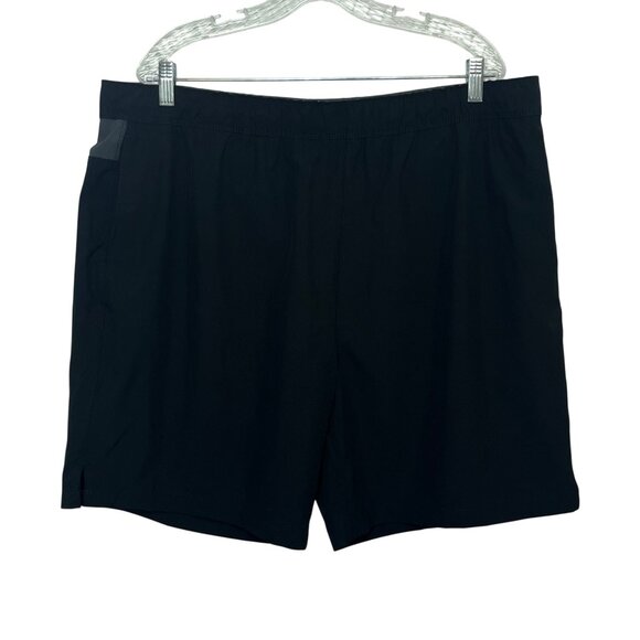 Speedo Swim Shorts Trunks Mens XXL Black Mesh Lining Adjustable Waist Pocket - Picture 1 of 9